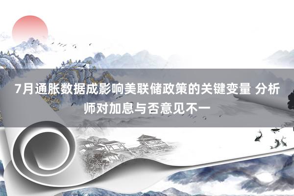 7月通胀数据成影响美联储政策的关键变量 分析师对加息与否意见不一